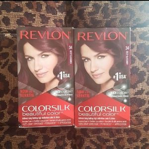 Two unopened boxes of burgundy dye